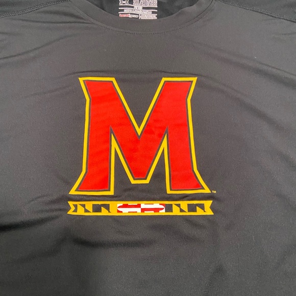 University of Maryland Terps Under Armour Heat Gear Long Sleeve Men's Shirt—XXL - Picture 3 of 8